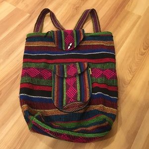 Mexican Blanket Backpack Beachbag